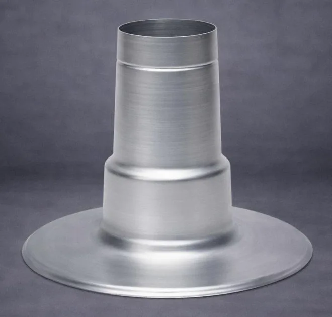 Évent de plomberie en aluminium tourné, d'une seule pièce avec collerette